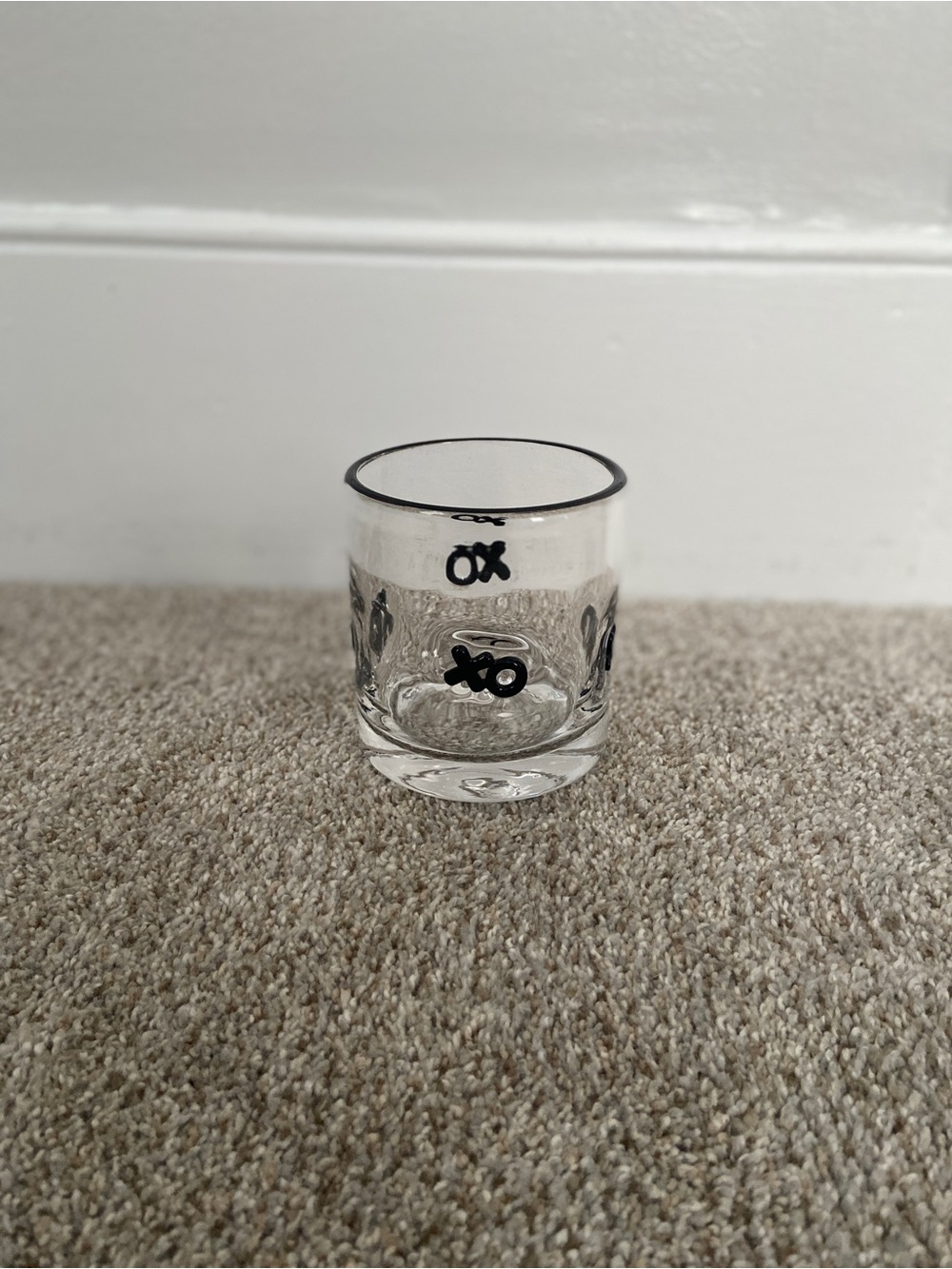 XO glass NWOT